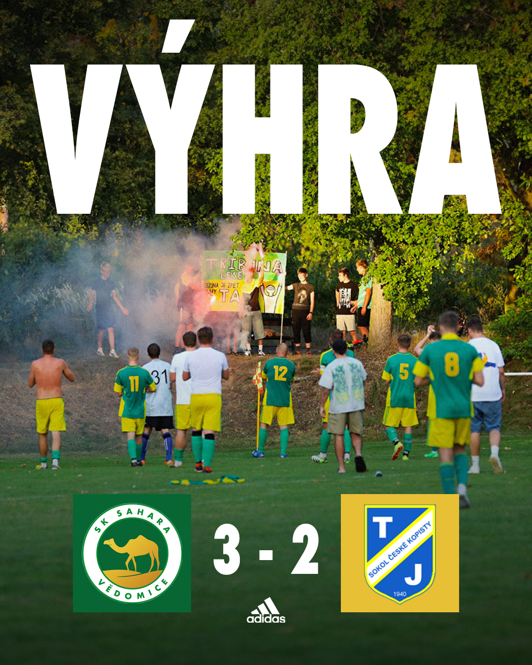 SK Sahara Vědomice – TJ Sokol České Kopisty / Brňany 3:2 (0:1)